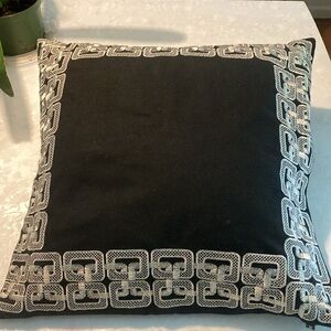 Rodeo Home black/silver pillow cover 20x20 w/insert.